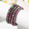 Load image into Gallery viewer, Exotic Ruby Zoisite Faceted Crystal Beaded Bracelets