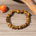 Load image into Gallery viewer, Chocolate Brown Tiger's Eye Nugget Crystal Beaded Bracelets