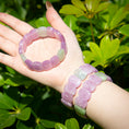 Load image into Gallery viewer, Striking Kunzite Rectangle Crystal Beaded Bracelet