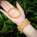 Load image into Gallery viewer, Dazzling Citrine Faceted Round Crystal Therapy Bracelet