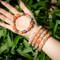 Load image into Gallery viewer, Refined Flower Agate Tube Crystal Therapy Bracelet