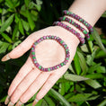 Load image into Gallery viewer, Exotic Ruby Zoisite Faceted Crystal Beaded Bracelets