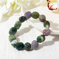 Load image into Gallery viewer, Verdant Moss Agate Tumbled Crystal Beaded Bracelets