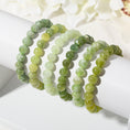 Load image into Gallery viewer, Emerald Green Serpentine Jade Crystal Healing Bracelets