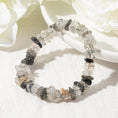 Load image into Gallery viewer, Black Rutilated Quartz Chips Crystal Healing Bracelets