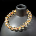 Load image into Gallery viewer, Dazzling Citrine Faceted Round Crystal Therapy Bracelet