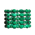 Load image into Gallery viewer, Artisanal Malachite Faceted Barrel Crystal Beaded Bracelets