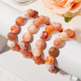 Load image into Gallery viewer, Textured Botswana Agate Barrel Crystal Healing Bracelet