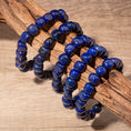 Load image into Gallery viewer, Vivid Lapis Lazuli Cube Crystal Beaded Bracelets