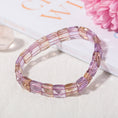 Load image into Gallery viewer, Refined Ametrine Faceted Rectangle Crystal Therapy Bracelet