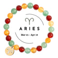 Load image into Gallery viewer, Aries-12 Zodiac Sign Constellation Crystal Bracelet