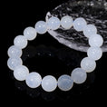 Load image into Gallery viewer, Blue Chalcedony Round Crystal Therapy Bracelet