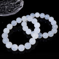 Load image into Gallery viewer, Blue Chalcedony Round Crystal Therapy Bracelet