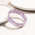 Load image into Gallery viewer, Lavender Amethyst Rectangle Crystal Therapy Bracelet