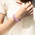 Load image into Gallery viewer, Lavender Amethyst Rectangle Crystal Therapy Bracelet