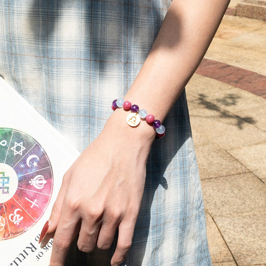 Libra-12 Zodiac Sign Constellation Crystal Bracelet