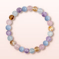Load image into Gallery viewer, Tranquil Harmony - Anxiety Bracelet | Amethyst • Angelite • Rose Quartz • Citrine • Aquamarine Bracelet