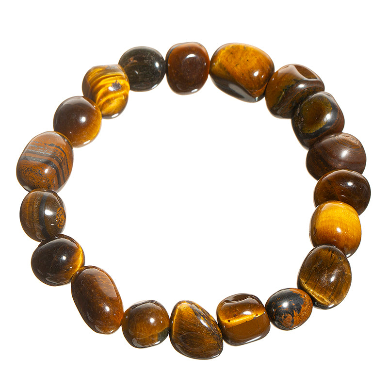 Natural Tiger's Eye Large Nuggets Crystal Beaded Bracelets