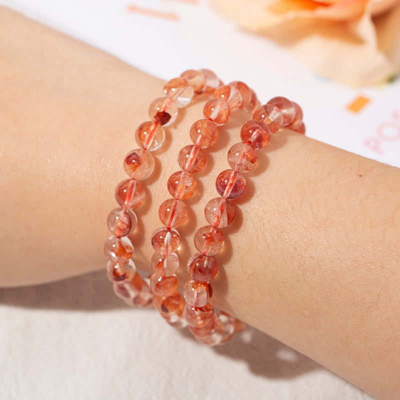 Passionate Fire Quartz Crystal Healing Bracelets