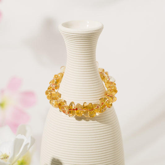 Rare Citrine Chip Crystal Therapy Bracelet