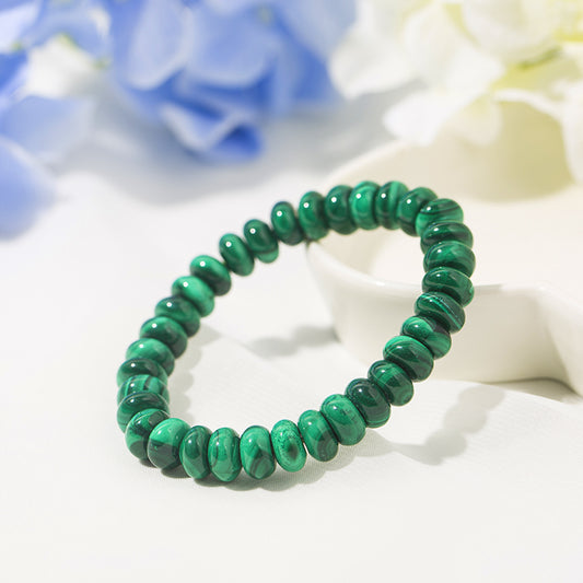 Exquisite Malachite Rondelle Crystal Beaded Bracelets