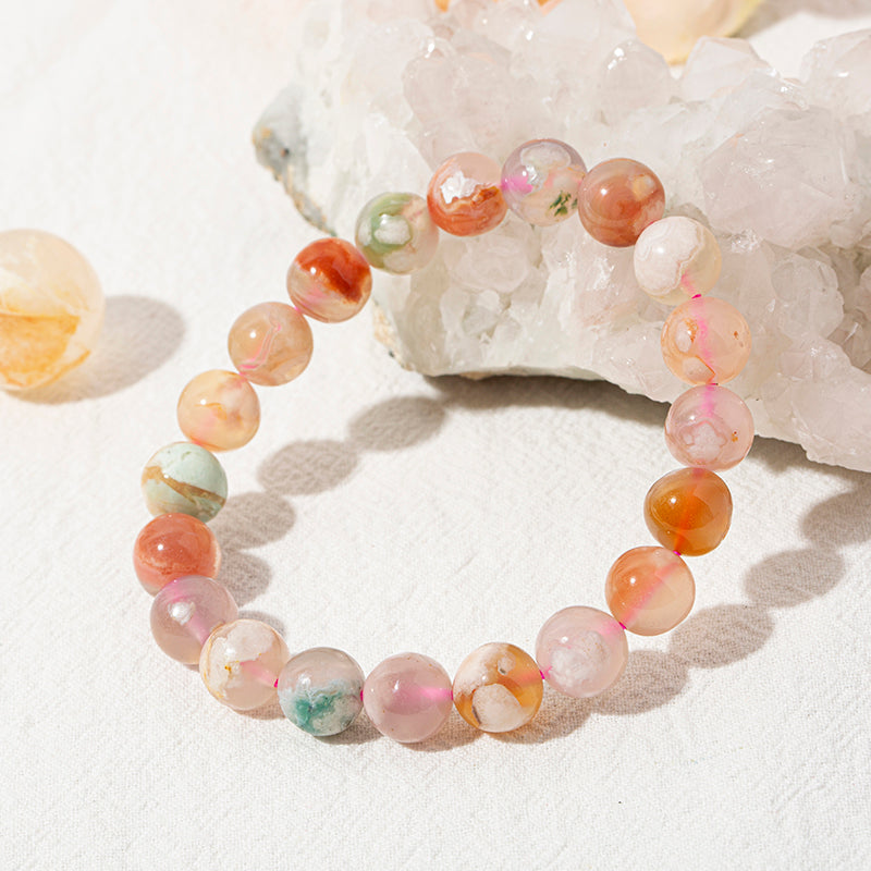 Sakura Flower Agate Healing Bracelets – ORVEL GEMS