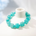 Load image into Gallery viewer, Peruvian Amazonite Cube Crystal Healing Beaded Bracelets
