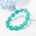 Load image into Gallery viewer, Peruvian Amazonite Cube Crystal Healing Beaded Bracelets
