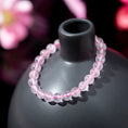 Load image into Gallery viewer, Pink Rose Quartz Beaded Bracelet – ORVEL GEMS
