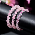 Load image into Gallery viewer, Pink Rose Quartz Beaded Bracelet – ORVEL GEMS
