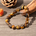 Load image into Gallery viewer, Natural Tiger's Eye Large Nuggets Crystal Beaded Bracelets
