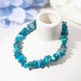 Load image into Gallery viewer, Teal Blue Green Apatite Chips Crystal Healing Beaded Bracelets
