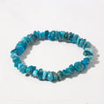 Load image into Gallery viewer, Teal Blue Green Apatite Chips Crystal Healing Beaded Bracelets
