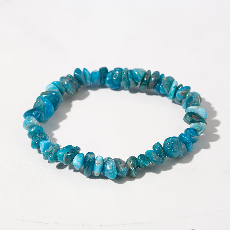 Teal Blue Green Apatite Chips Crystal Healing Beaded Bracelets