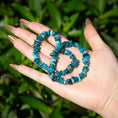 Load image into Gallery viewer, Teal Blue Green Apatite Chips Crystal Healing Beaded Bracelets
