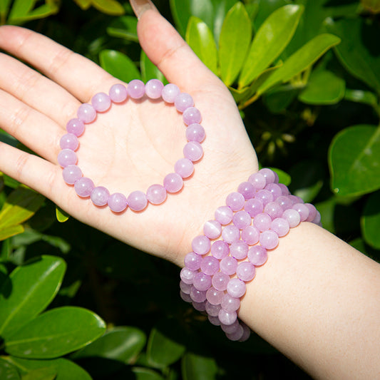 Premium Kunzite Cat's Eye Crystal Beaded Bracelets