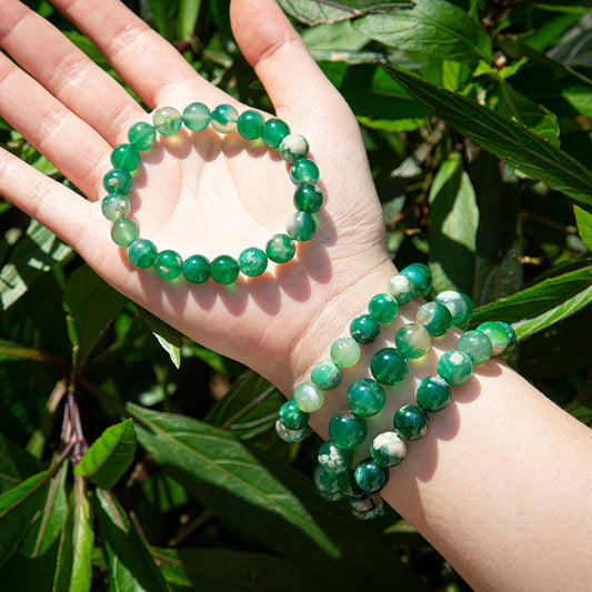 Green Flower Agate Bracelet – ORVEL GEMS