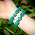 Load image into Gallery viewer, Peruvian Amazonite Cube Crystal Healing Beaded Bracelets
