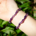 Load image into Gallery viewer, Amethyst Tumble Irregular Pebble Crystal Stretch Bracelet
