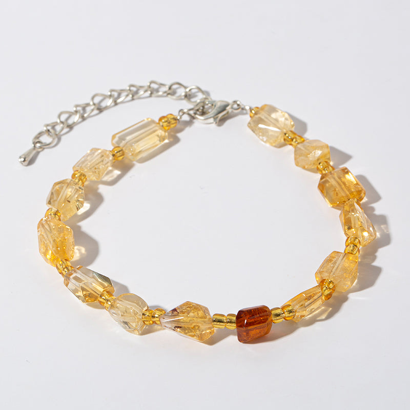 Energetic Citrine Freeform Crystal Therapy Bracelet