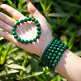 Load image into Gallery viewer, Green Malachite Beaded Bracelet – ORVEL GEMS
