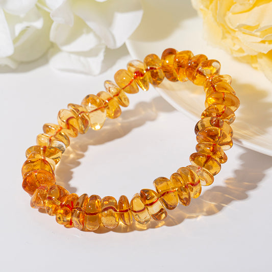 Rare Citrine Chip Crystal Therapy Bracelet