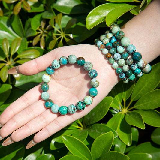 Aqua Blue Copper Chrysocolla Bracelet – ORVEL GEMS