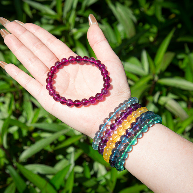 Multicolored Fluorite Bracelet – ORVEL GEMS