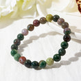 Load image into Gallery viewer, Moss agate Crystal Beaded Bracelets
