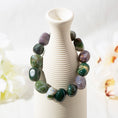 Load image into Gallery viewer, Verdant Moss Agate Tumbled Crystal Beaded Bracelets
