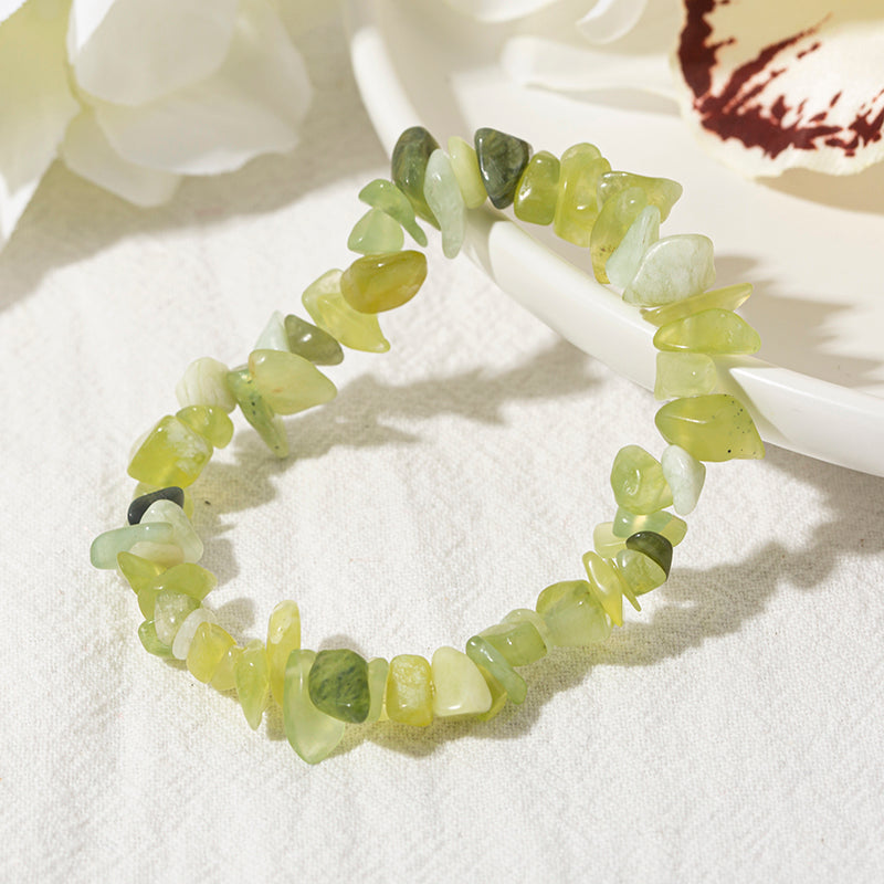 Serpentine Jade Chips Crystal Healing Bracelets