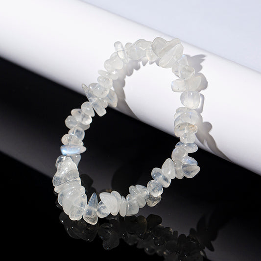 Blue Flash Moonstone Chips Crystal Beaded Bracelets