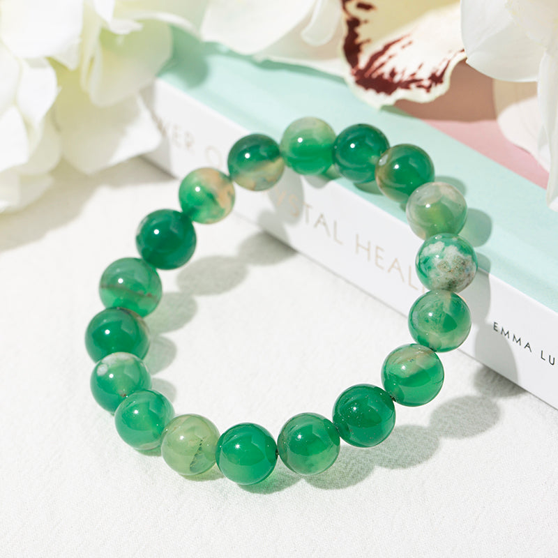 Green Flower Agate Bracelet – ORVEL GEMS