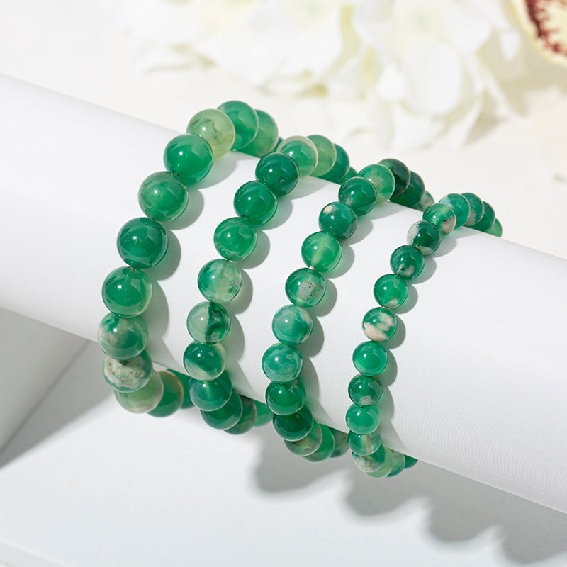 Green Flower Agate Bracelet – ORVEL GEMS